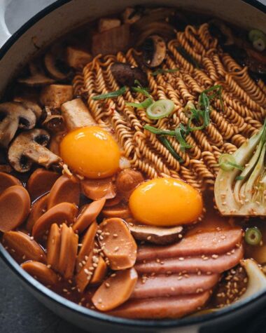 Budae Jjigae close up