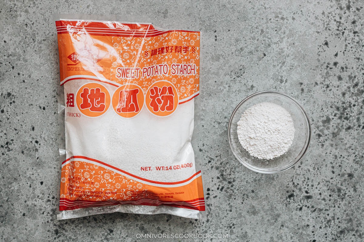 Thick sweet potato starch